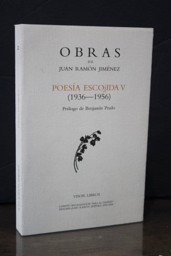 Portada del libro de Poesía Escojida V (1936-1956).- Obras de Juan Ramón Jiménez, 22.