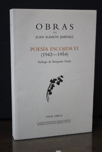 Portada del libro de Poesía Escojida VI (1942-1954).- Obras de Juan Ramón Jiménez, 24.