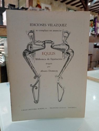 Portada del libro de Equus. Biblioteca de equitación. Carta a los aficionados al caballo