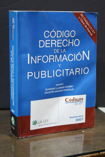 Portada del libro de Código Derecho de la Información y Publicitario. 2007