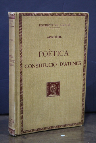 Portada del libro de Poètica - Constitució d'Atenes.- Aristòtil.- Fundació Bernat Metge.