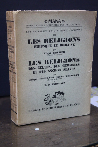 Portada del libro de Les Religions Étrusque et Romaine. ; Les Religions des Celtes, des Germains, et des Anciends Slaves.