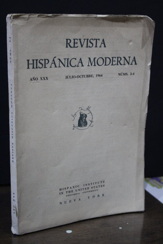 Portada del libro de Revista Hispánica Moderna. Núms. 3-4. Año XXX. Julio-Octubre, 1964.