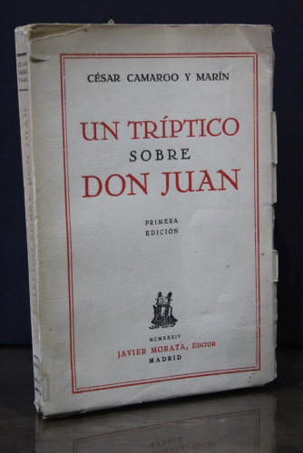 Portada del libro de Un tríptico sobre Don Juan