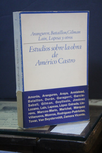 Portada del libro de Estudios sobre la obra de Américo Castro