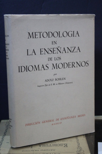 Portada del libro de Metodología en la enseñanza de los idiomas modernos.- Bohlen, Adolf.