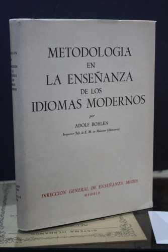 Portada del libro de Metodología en la enseñanza de los idiomas modernos.- Bohlen, Adolf.