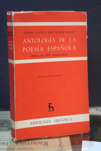 Portada del libro de Antología de la poesía española. Lírica de tipo tradicional