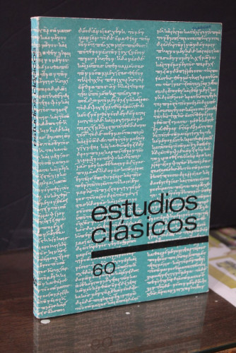 Portada del libro de Estudios clásicos, tomo XIV, mayo de 1970, núm. 60.