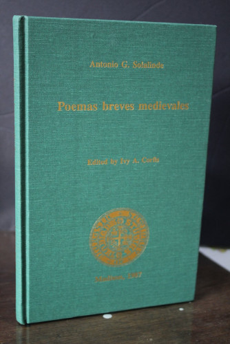 Portada del libro de Poemas breves medievales.- Solalinde, Antonio G.