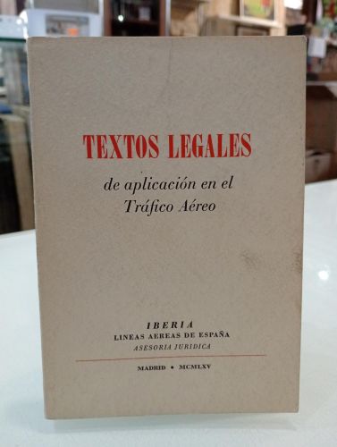 Portada del libro de Textos Legales de aplicación en el Tráfico Aéreo