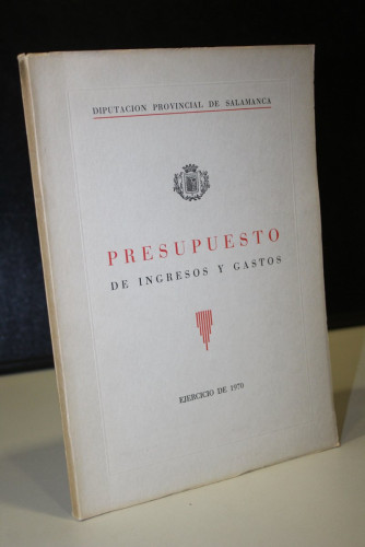 Portada del libro de Presupuesto de Ingresos y Gastos. Ejercicio de 1970