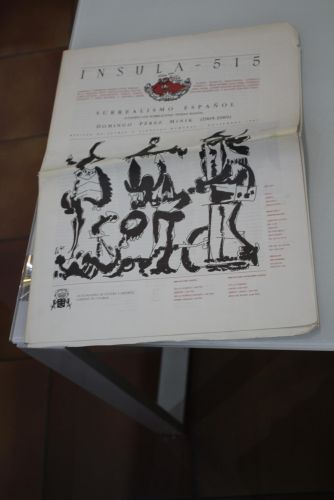 Portada del libro de Ínsula, 515. Surrealismo español. Domingo Pérez Minik (1905-1989). Noviembre 1989.