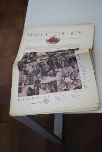 Portada del libro de Ínsula, 518-519. Camilo José Cela. Febrero-Marzo 1990.