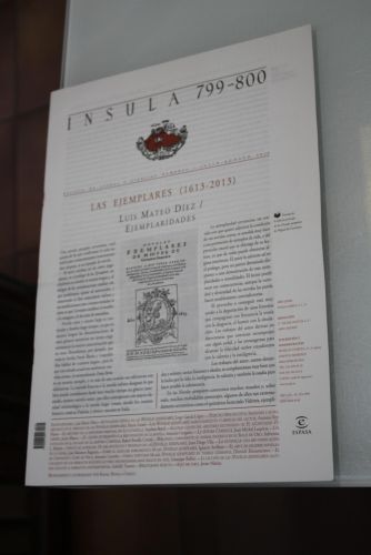 Portada del libro de Ínsula, 799-800. Las Ejemplares (1613-2013). Julio-Agosto 2013.
