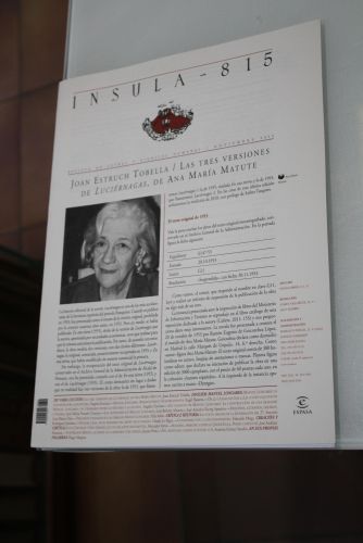 Portada del libro de Ínsula, 815. Joan Estruch Tobella / Las tres versiones de Luciérnagas, de Ana María Matute. Noviembre...