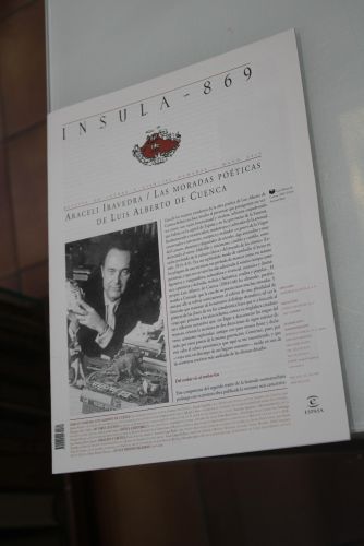 Portada del libro de Ínsula, 869. Araceli Iravedra / Las moradas poéticas de Luis Alberto de Cuenca. Mayo 2019.