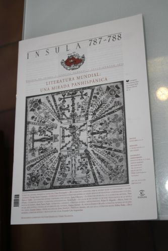 Portada del libro de Ínsula, 787-788. Literatura mundial: Una mirada panhispánica. Julio-Agosto 2012
