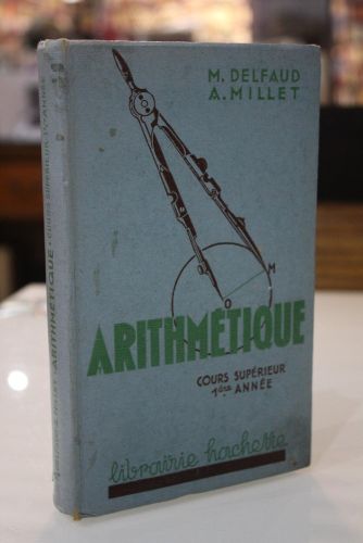 Portada del libro de Arithmetique et Dessin Géométrique. Cours Supérieur 1re Année. Programmes de 1938.