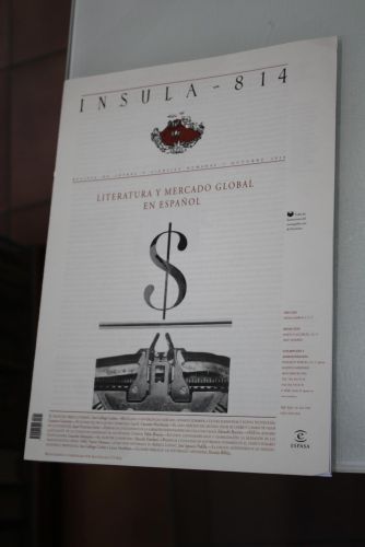 Portada del libro de Ínsula, 814. Literatura y mercado global en español. Octubre 2014.