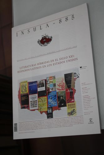 Portada del libro de Ínsula, 885. Literaturas híbridas en el siglo XXI: Hispanos/Latinos en los Estados Unidos. Septiembre...