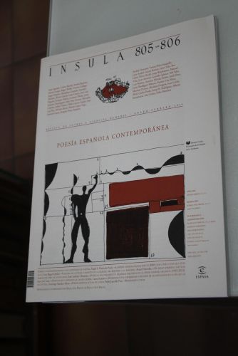 Portada del libro de Ínsula, 805-806. Poesía española contemporánea. Enero-Febrero 2014.