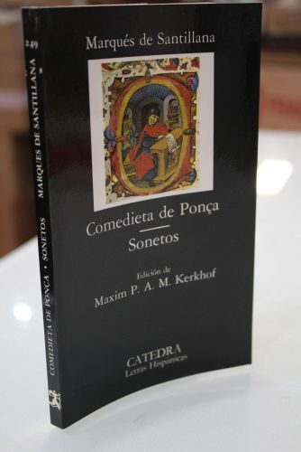 Portada del libro de Comedieta de Ponça; Sonetos.