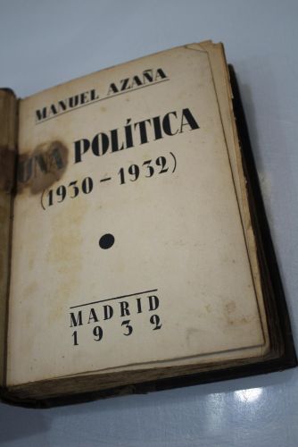 Portada del libro de Una política (1930-1932)