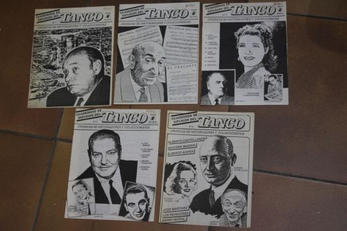 Cuadernos de Difusión del Tango. Crónicas de Historiadores y coleccionistas.- 5 Cuadernos.