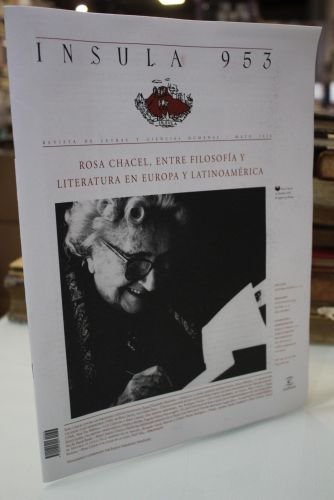 Ínsula, 953. Rosa Chacel, entre filosofía y literatura en Europa y Latinoamérica. Mayo 2026.