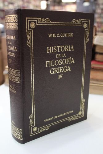 Portada del libro de Historia de la filosofía griega, IV.