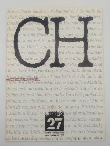 Portada del libro de Cuaderno dedicado a Rosa Chacel