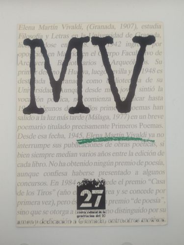 Portada del libro de Cuaderno dedicado a Elena Martín Vivaldi