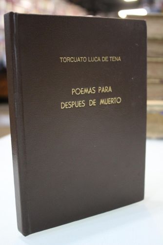 Portada del libro de Poemas para después de muerto.- Dedicado.