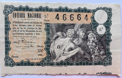 Portada del libro de Billete de lotería (Nº46664)