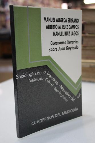 Portada del libro de Cuestiones literarias sobre Juan Goytisolo.- Dedicado.