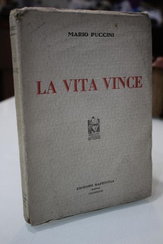Portada del libro de 1929.- La Vita Vince ed altri romanzi brevi