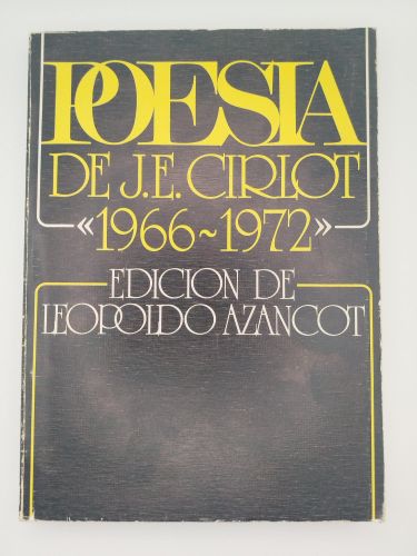 Portada del libro de Poesía de J. E. Cirlot