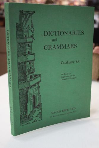 Portada del libro de Dictionaries and Grammars. Catalogue 891