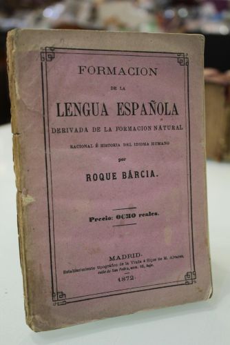 Portada del libro de Formación de la Lengua Española derivada de la formación natural.