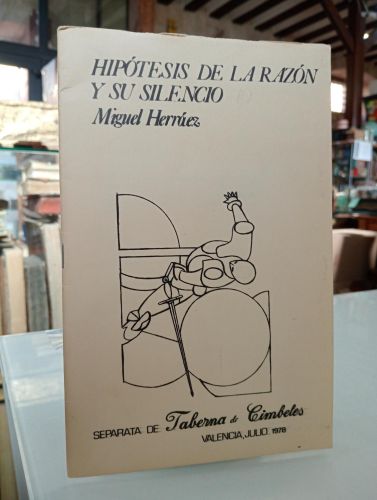 Portada del libro de Hipótesis de la razón y su silencio. Separata de Taberna de Cimbeles
