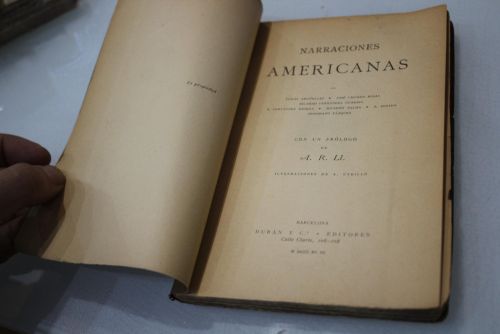 Portada del libro de Narraciones americanas.