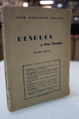 Portada del libro de Después y otras comedias (Teatro Breve)