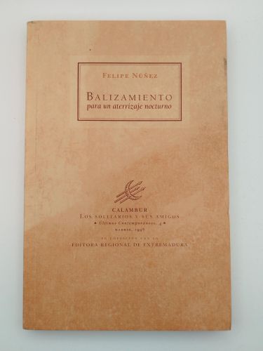 Portada del libro de Balizamiento para un aterrizaje nocturno (Poemas 1975-1985)