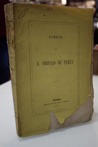 Portada del libro de Poesías de D. Obdulio de Perea.