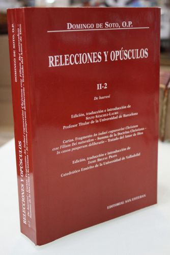 Portada del libro de Relecciones y Opúsculos. II-2. De haeresi.