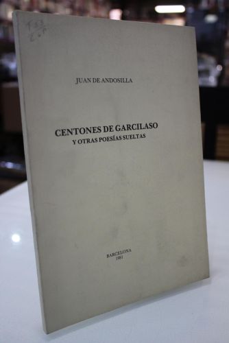 Portada del libro de Centones de Garcilaso y otras poesías sueltas.
