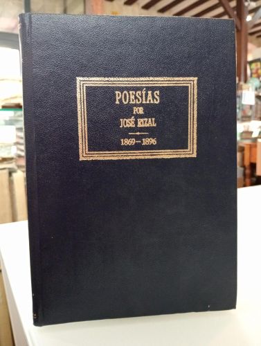 Portada del libro de Escritos de José Rizal. Poesías. Tomo III, libro primero.

