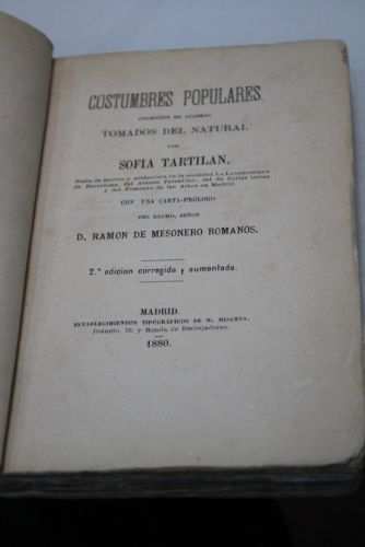 Costumbres populares. Colección de cuadros tomados del natural.