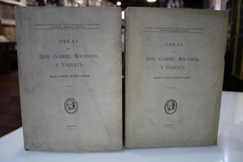 Obras de Don Gabriel Bocángel y Unzueta.- Dos tomos